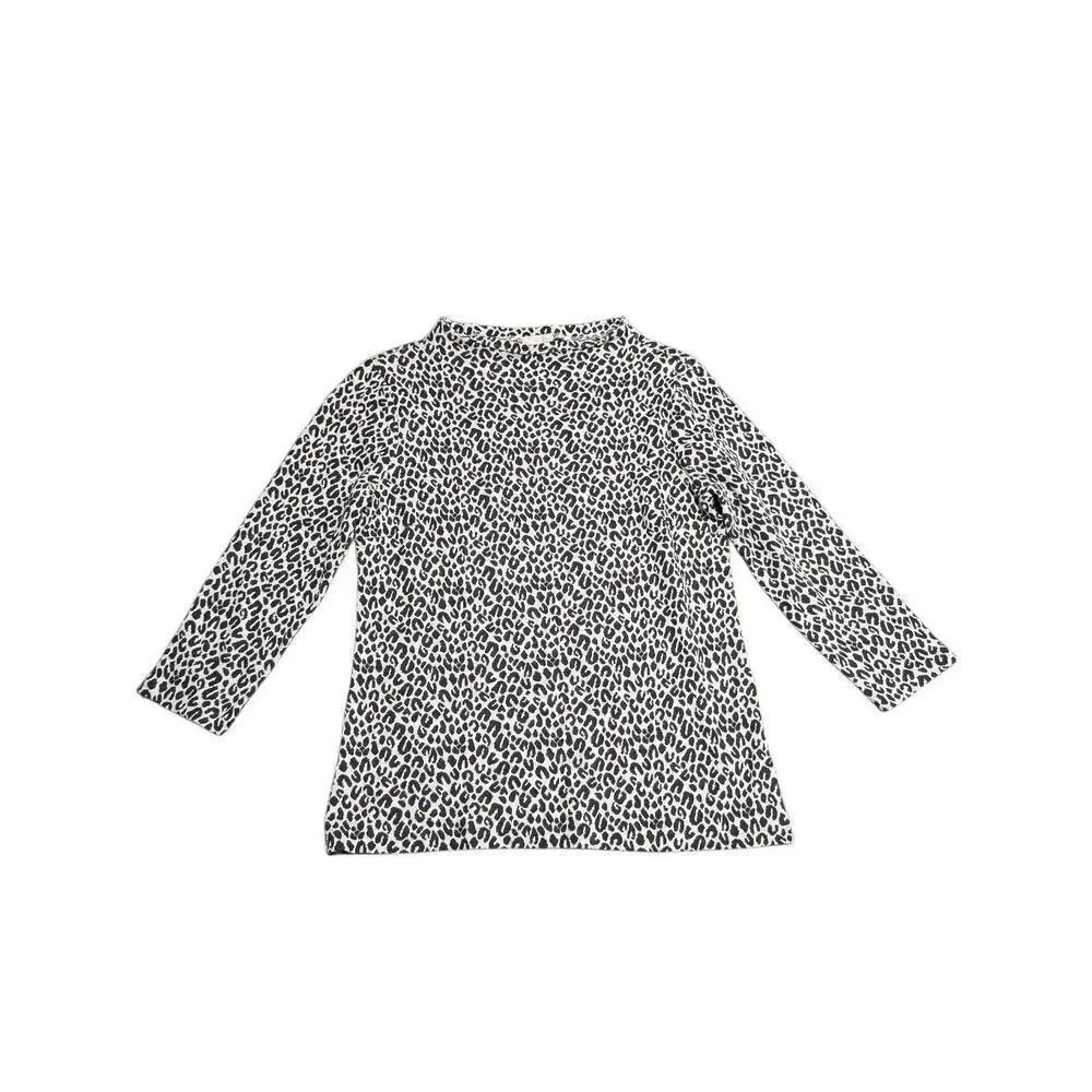 Talbots Leopard Print Knit Top  Women's Small